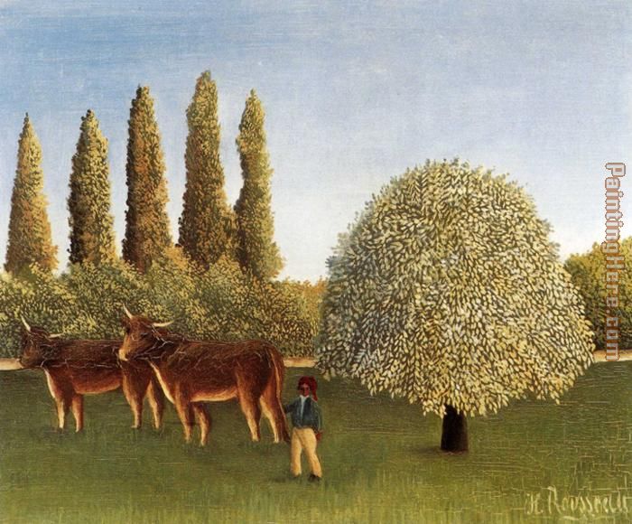 The Pasture painting - Henri Rousseau The Pasture art painting